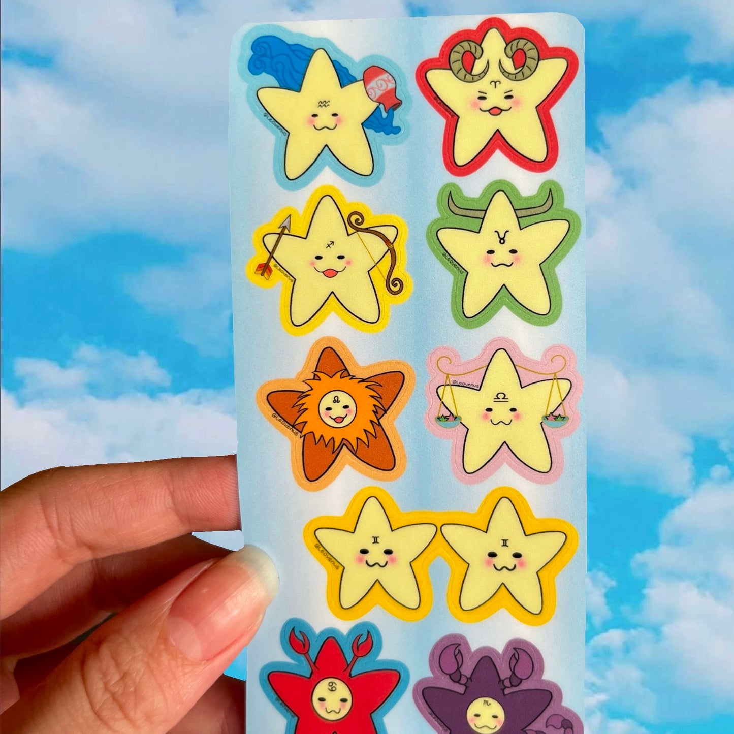 Zodiac Stars Sticker Sheet