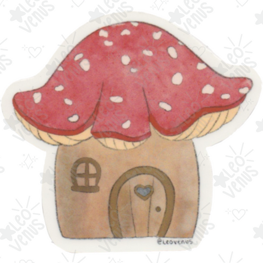 Mushroom Home Sticker