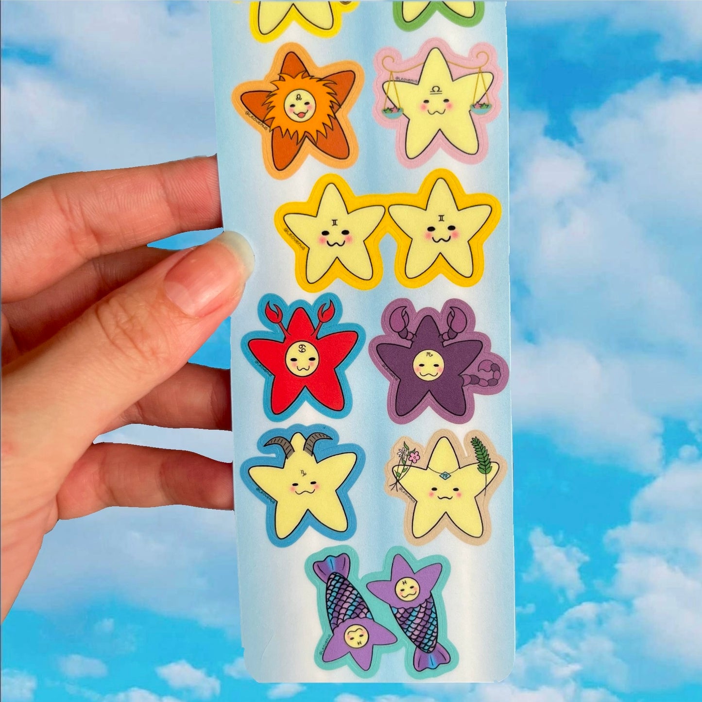 Zodiac Stars Sticker Sheet