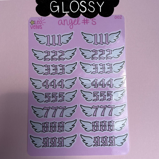 Angel Number Sticker Sheet