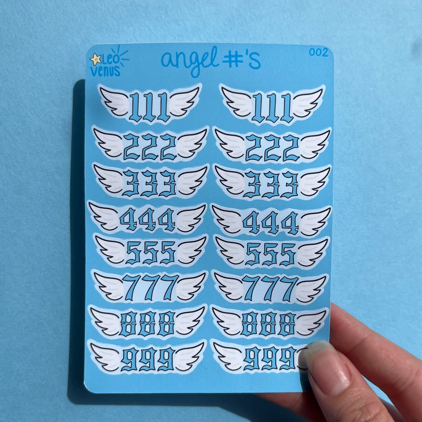 Angel Number Sticker Sheet