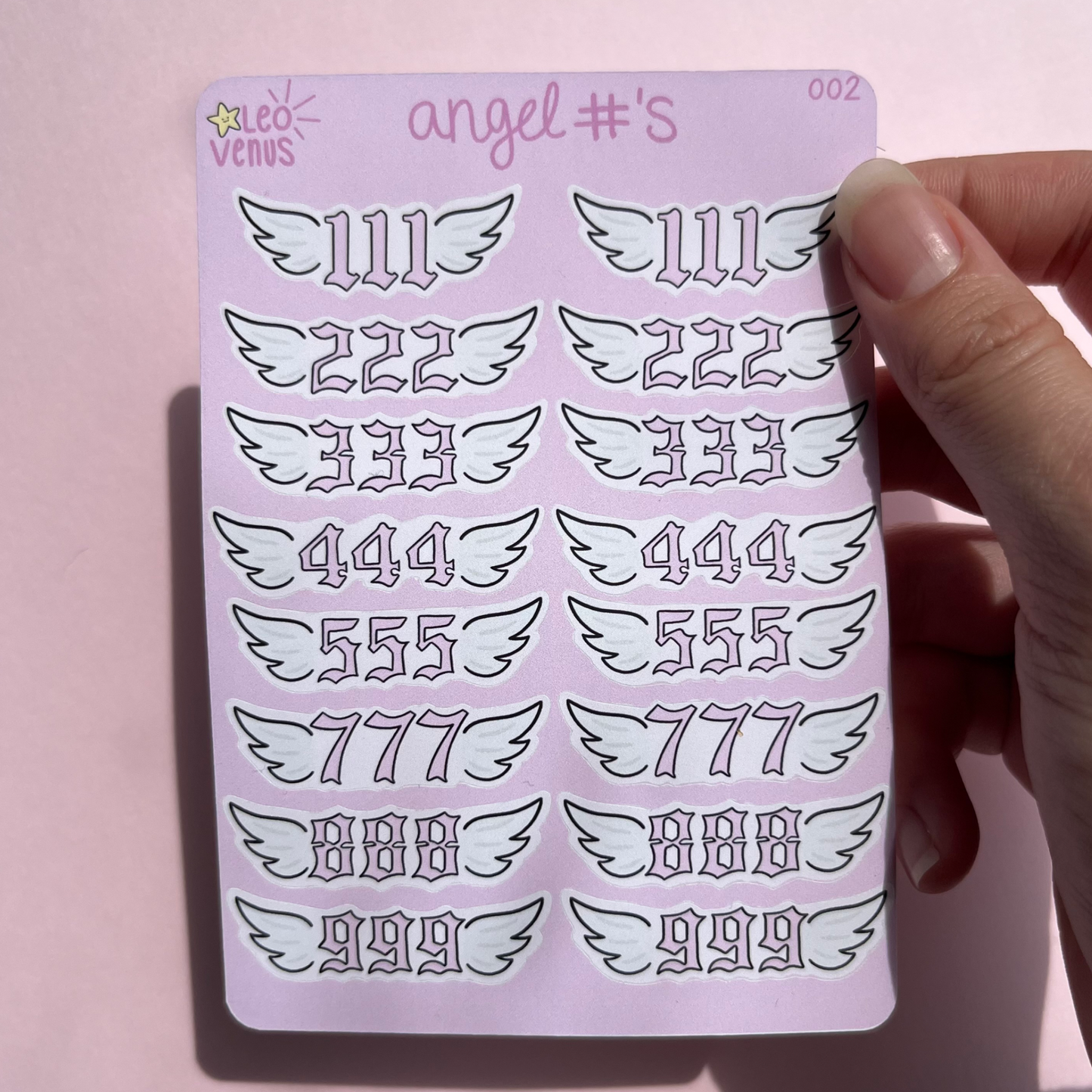 Angel Number Sticker Sheet