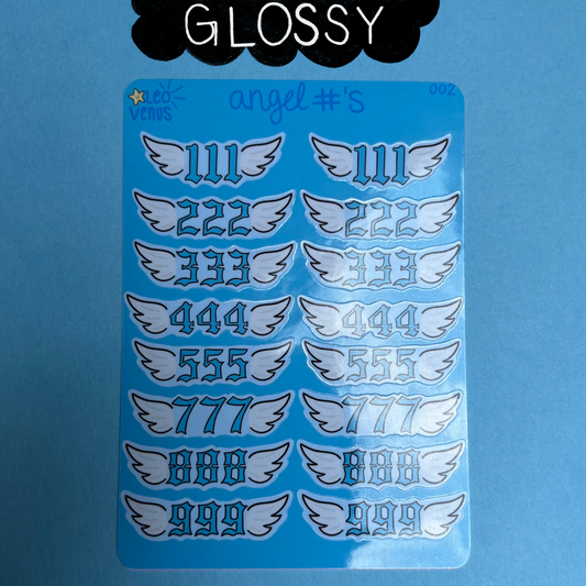 Angel Number Sticker Sheet