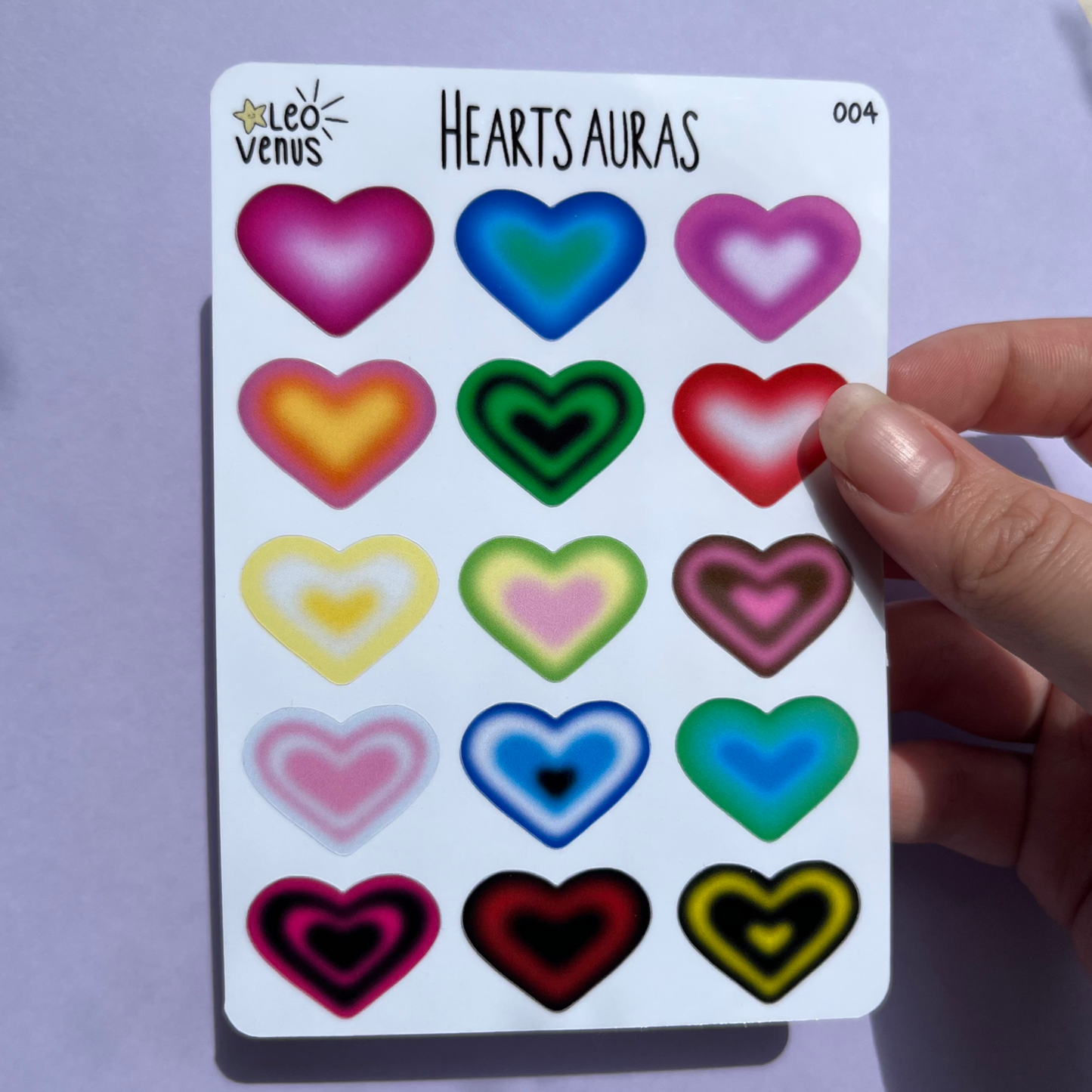 Hearts Aura Sticker Sheet