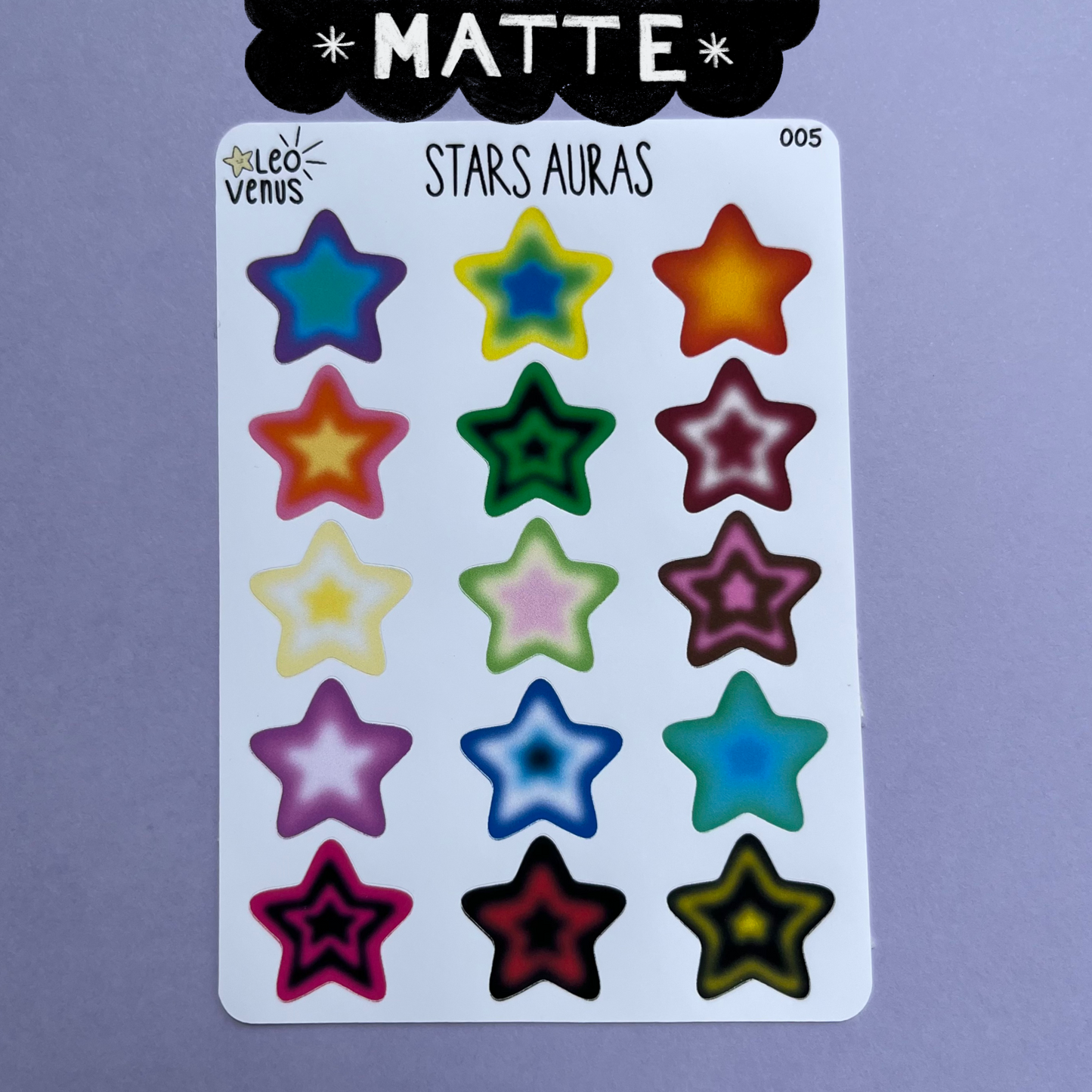 Stars Aura Sticker Sheet