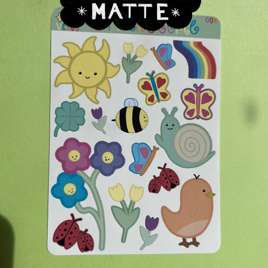 (MATTE) Springtime Sticker Sheet