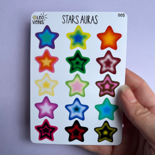 (GLOSSY) Stars Aura Sticker Sheet