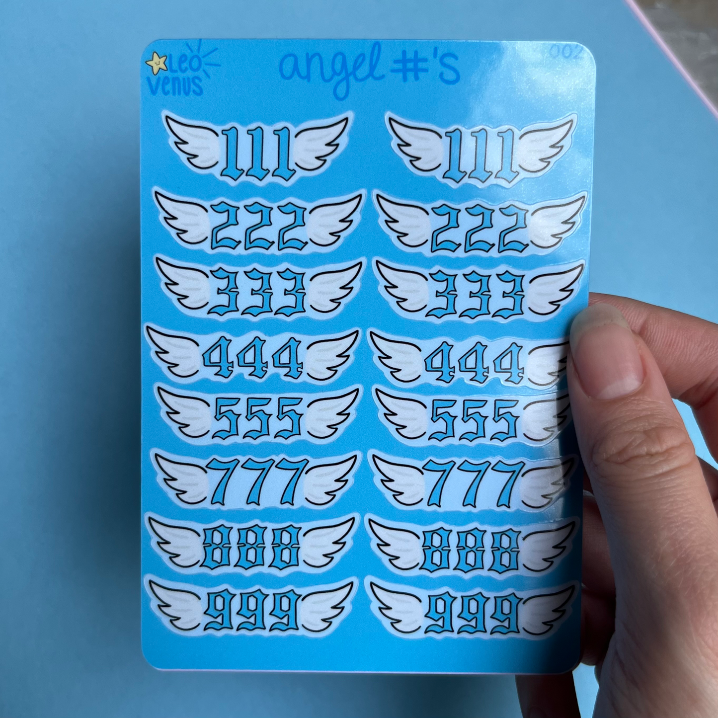 (GLOSSY) Angel Number Sticker Sheet