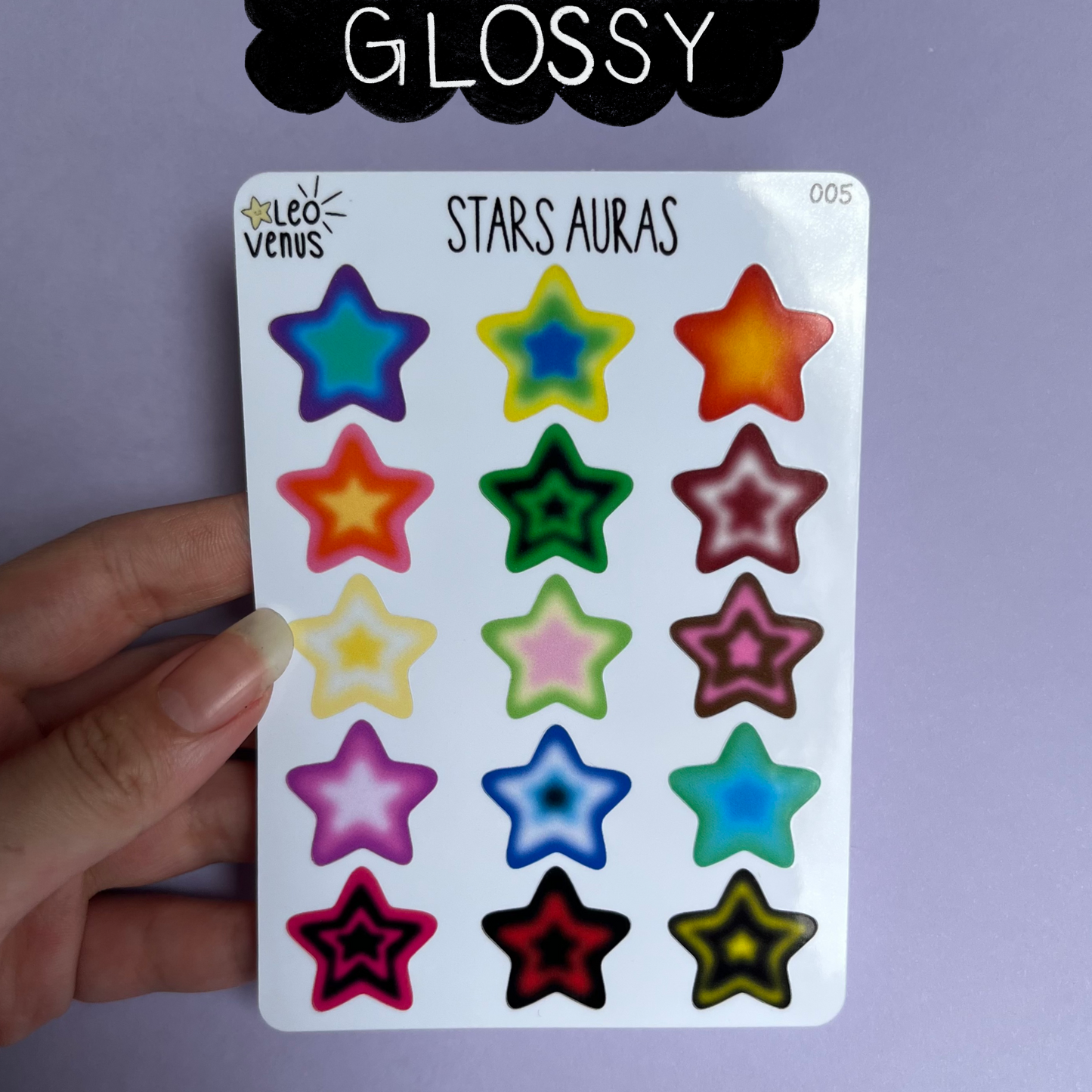 (GLOSSY) Stars Aura Sticker Sheet