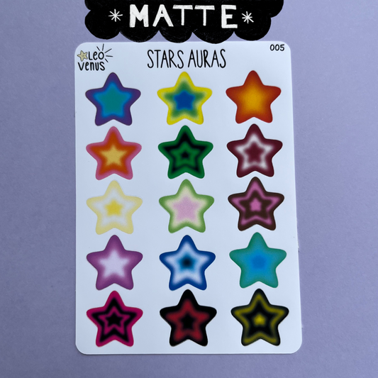 (MATTE) Stars Aura Sticker Sheet