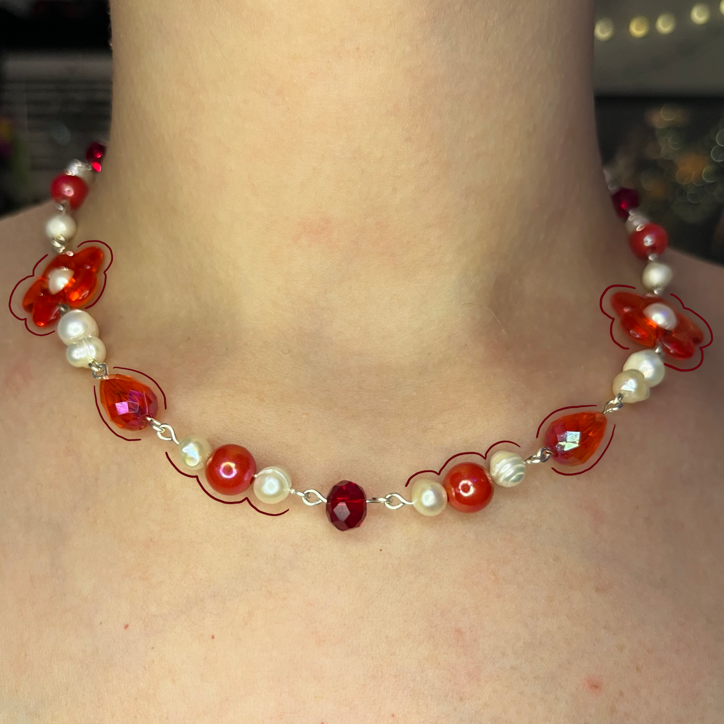 Scarlet Garden Necklace